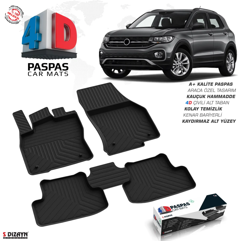 Drs Tuning VW T-Cross 4D Havuzlu Paspas 2019 Üzeri A+ Kalite