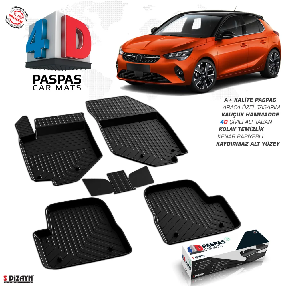 Drs Tuning Opel Corsa F Elektrikli 4D Havuzlu Paspas 2019 ve Üzeri A+ Kalite