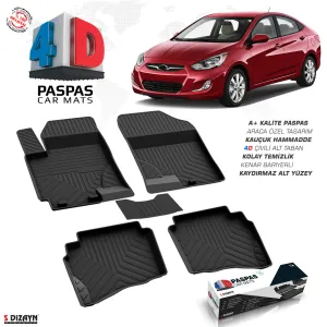 Drs Tuning Hyundai Accent Blue 4D Havuzlu Paspas 2010-2017 A+Kalite