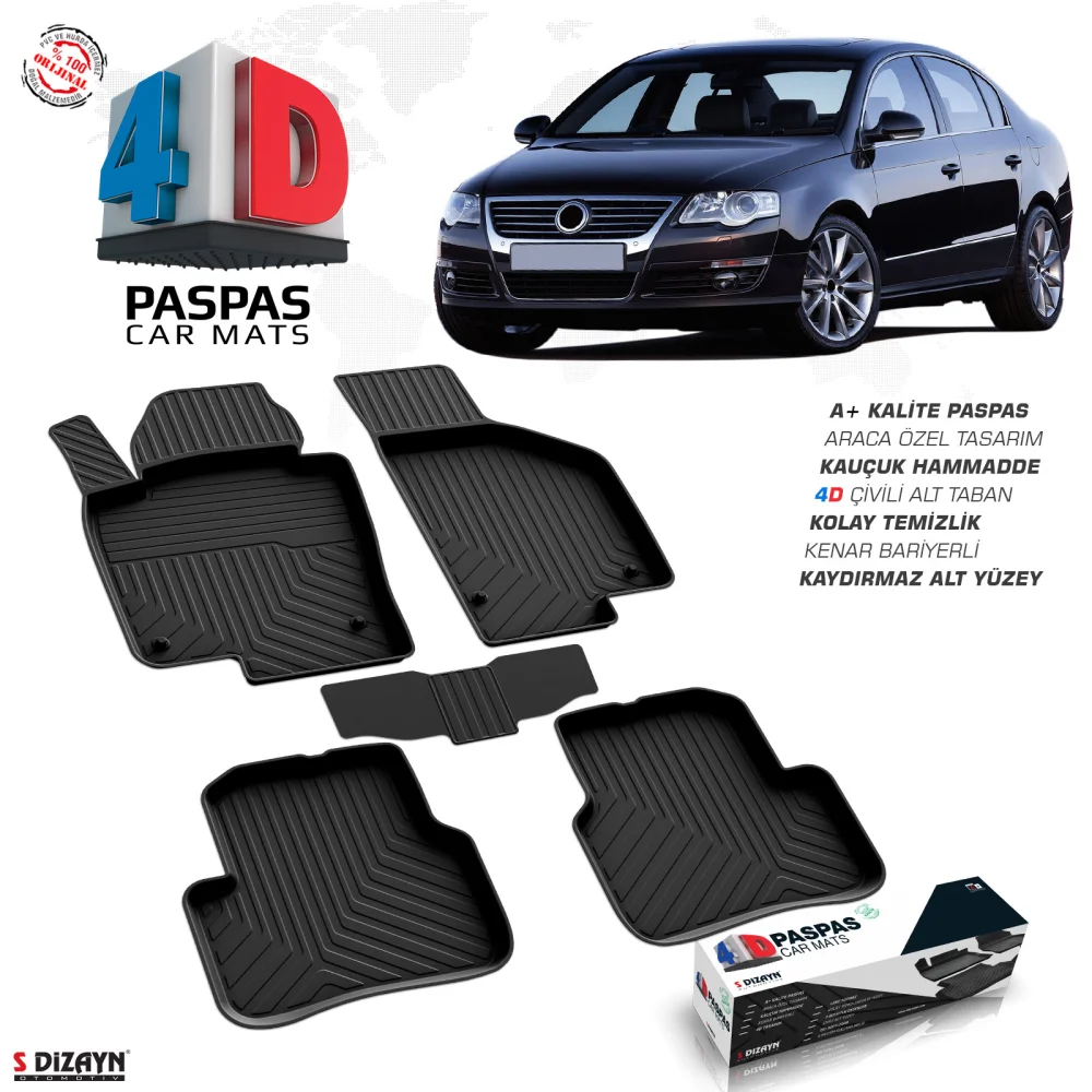 Drs Tuning VW Passat B6 4D Havuzlu Paspas 2005-2010 A+Kalite