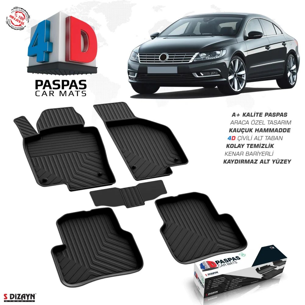 Drs Tuning VW Passat CC 4D Havuzlu Paspas 2008-2017 A+ Kalite