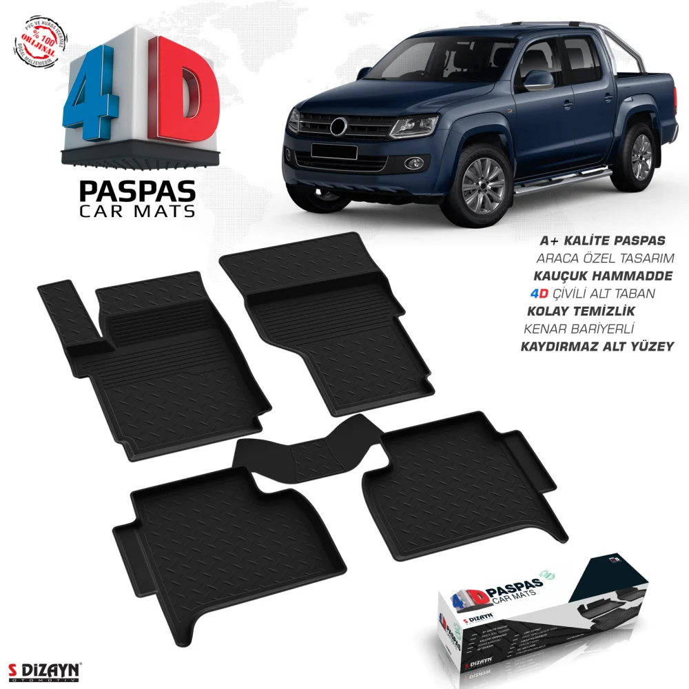 Drs Tuning VW Amarok 4D Havuzlu Paspas 2010-2022 A+Kalite