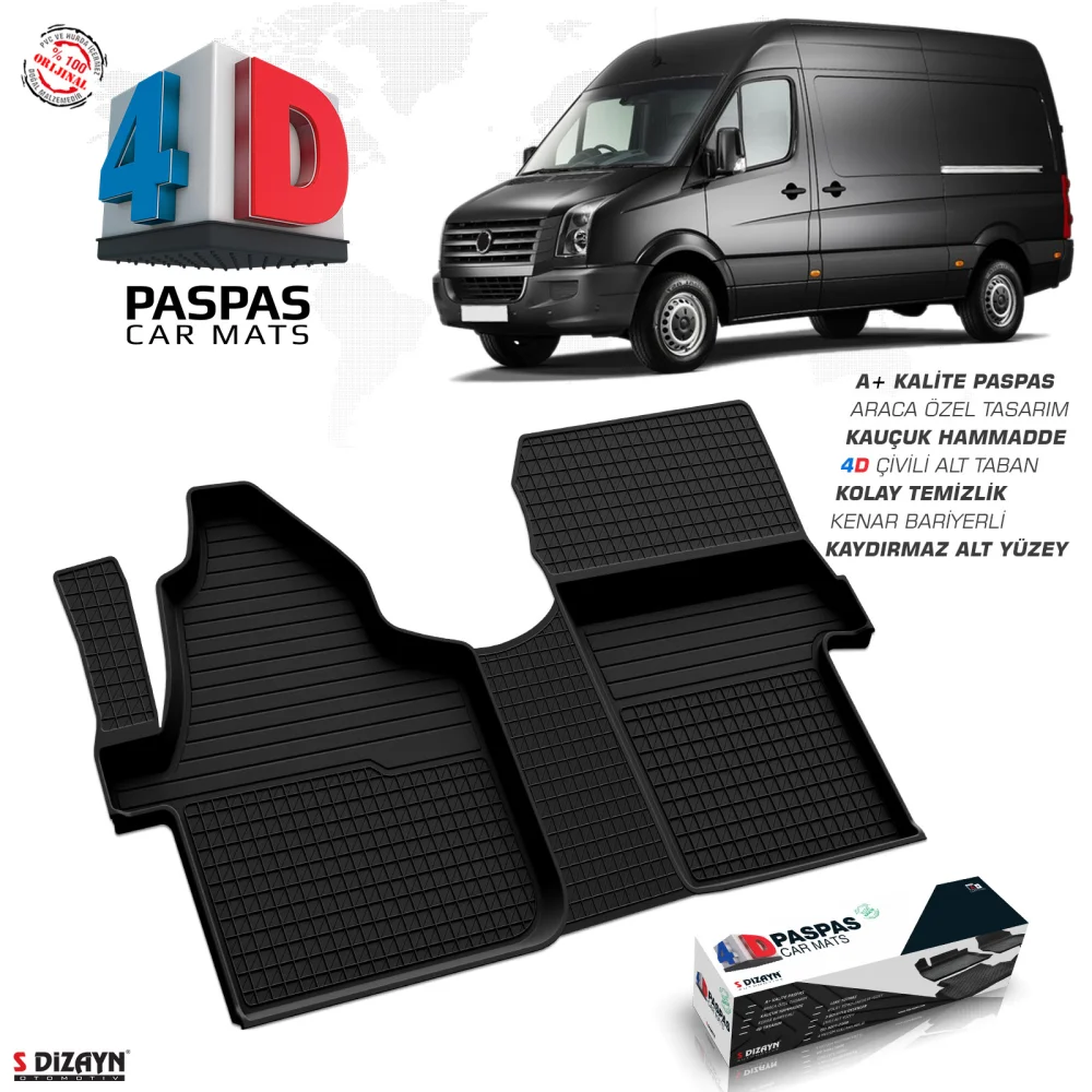 Drs Tuning VW Crafter 4D Havuzlu Paspas 2006 Üzeri Ön Çift Koltuk