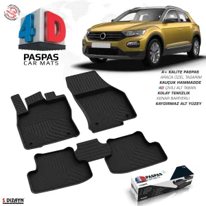 Drs Tuning Vw T-Roc 4D Havuzlu Havuzlu Paspas 2019 Üzeri A+ Kalite