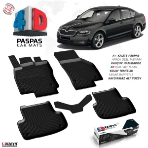 Drs Tuning Skoda Octavia A7 4D Havuzlu Paspas 2013-2020 A+Kalite