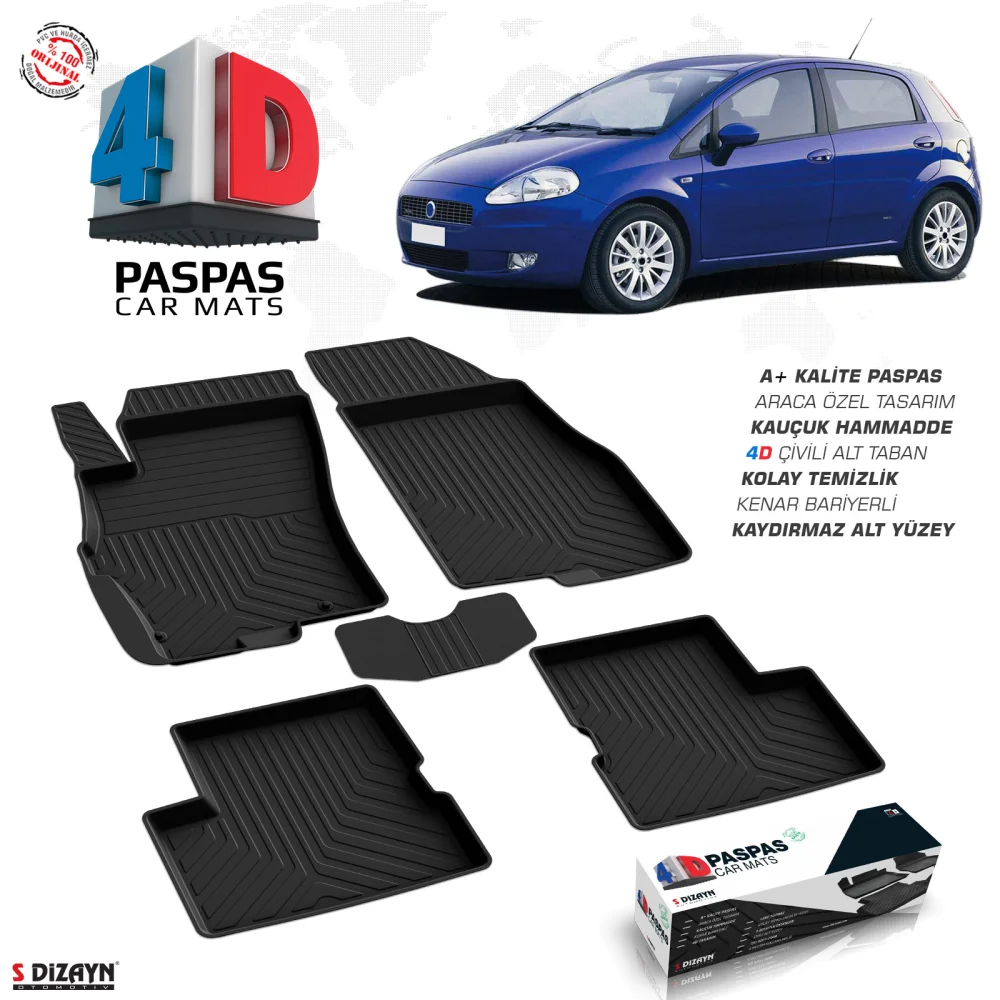 Drs Tuning Fiat Grande Punto 4D Havuzlu Paspas 2006-2018 A+Kalite