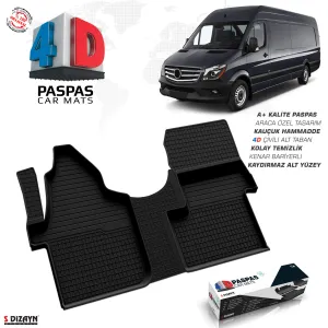 Drs Tuning Mercedes Sprinter W906 4D Havuzlu Paspas 2006-2013 Ön Tek Koltuk