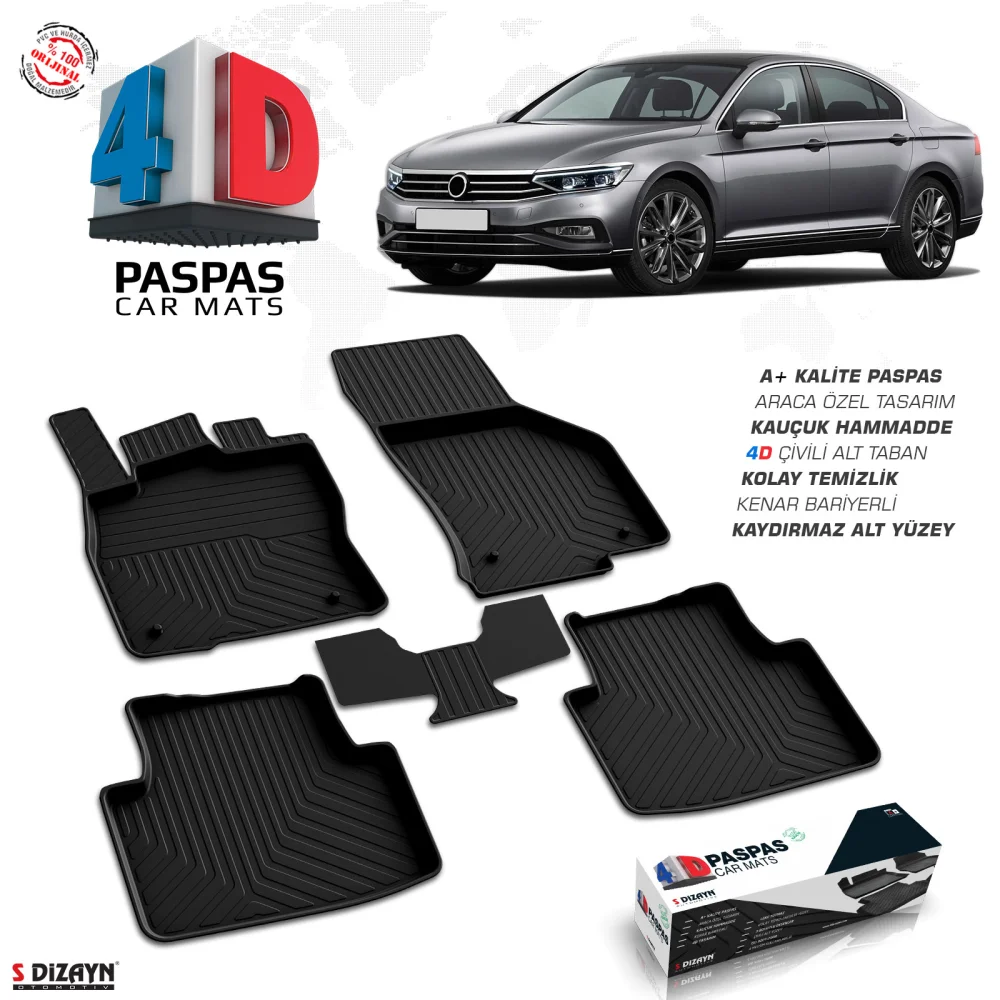 Drs Tuning VW Passat B8.5 4D Havuzlu Paspas 2019-2023 A+Kalite