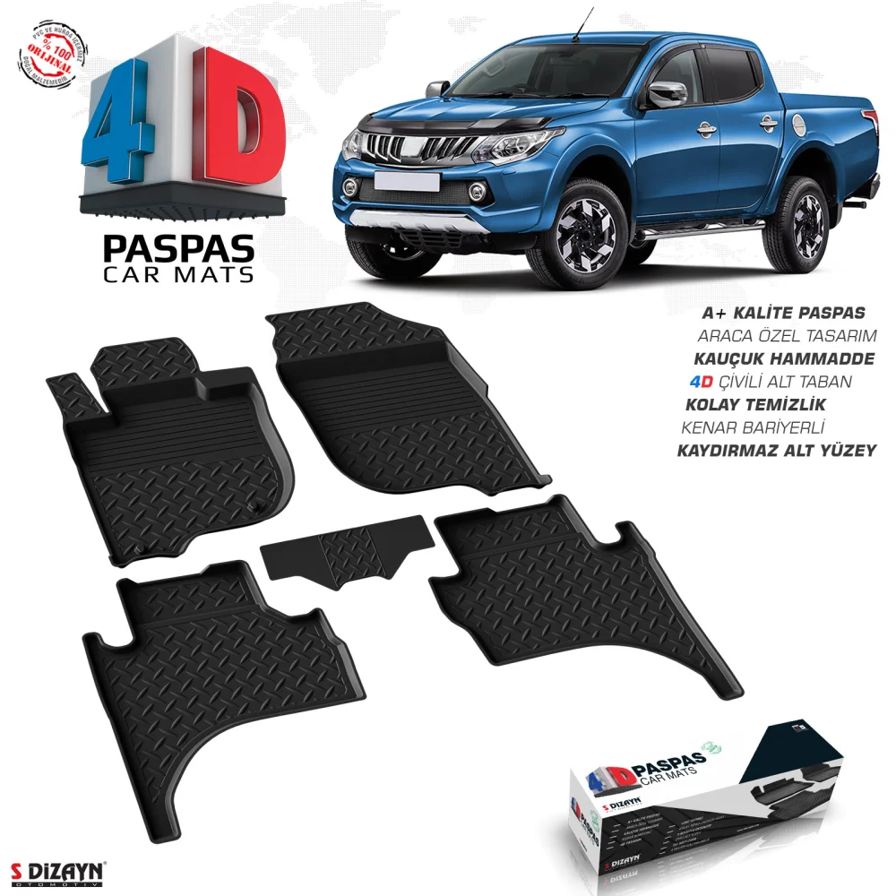 Drs Tuning Mitsubishi L200 4D Havuzlu Paspas 2015-2023 A+ Kalite
