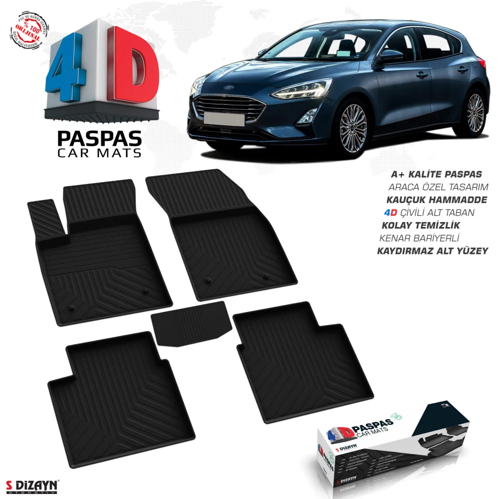 Drs Tuning Ford Focus 4 HB 4D Havuzlu Paspas 2018 ve Üzeri A+Kalite