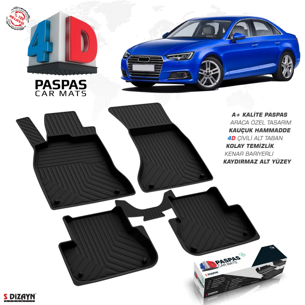 Drs Tuning Audi A4 4D Havuzlu Paspas 2016-2019 A+Kalite