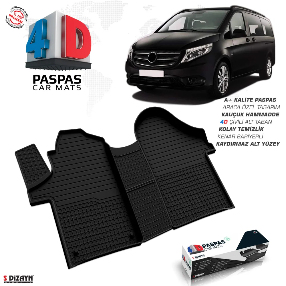 Drs Tuning Mercedes Vito W447 4D Havuzlu Paspas 2014 ve Üzeri