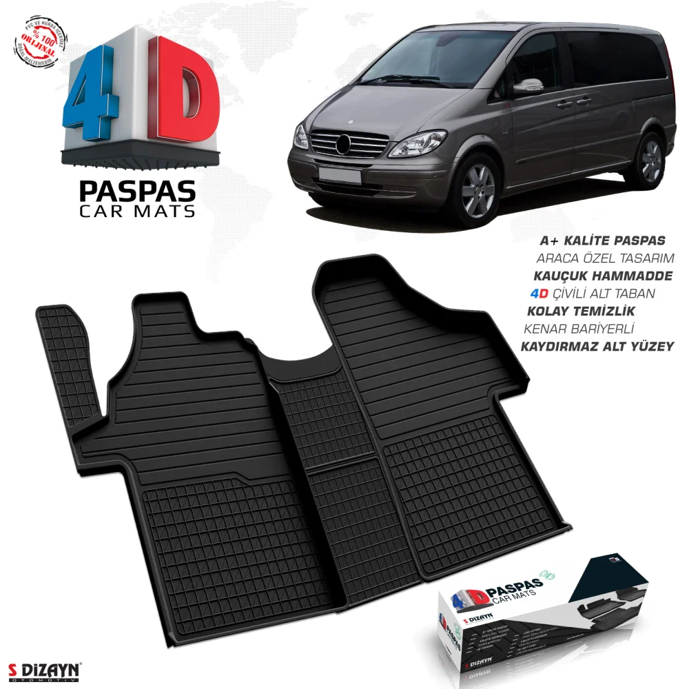 Drs Tuning Mercedes Vito W639 4D Havuzlu Paspas 2004-2014
