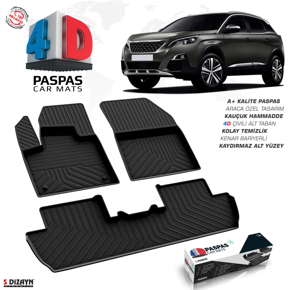 Drs Tuning Peugeot 3008 GT-Line 4D Havuzlu Paspas 2016-2023