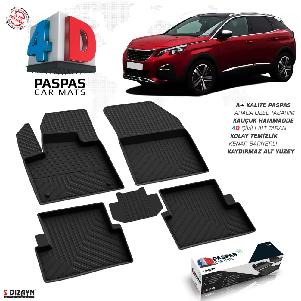 Drs Tuning Peugeot 3008 Allure 4D Havuzlu Paspas 2016-2023