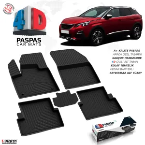 Drs Tuning Peugeot 3008 Allure 4D Havuzlu Paspas 2016-2023