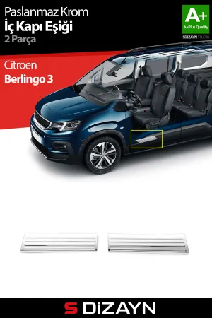 Drs Tuning Citroen Berlingo 3 Krom İç Kapı Eşiği 2 Prç 2019 Üzeri A+ Kalite