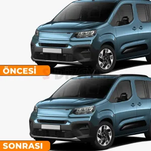 Drs Tuning Fiat Doblo 3 Krom Far Üst Çıtası 2 Prç. 2023 Üzeri A+ Kalite - Görsel 5