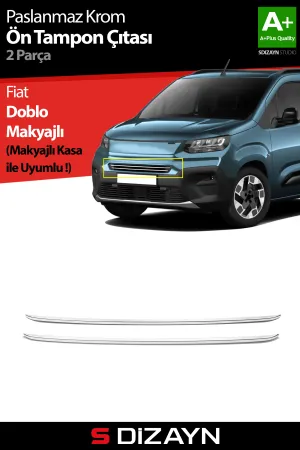 Drs Tuning Fiat Doblo 3 Krom Ön Tampon Çıtası 2 Prç 2023 Üzeri A+ Kalite