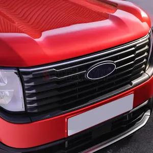 Drs Tuning Ford Courier Krom Ön Panjur Üst Çıtası 2023 Üzeri A+ Kalite - Görsel 5