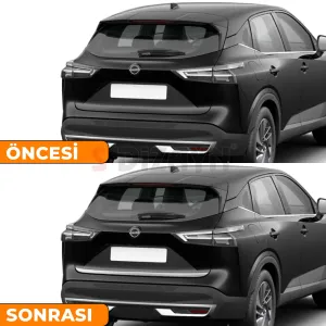 Drs Tuning Nissan Qashqai Krom Bagaj Alt Çıtası 2021 Üzeri A+ Kalite (Mat Krom) - Görsel 5