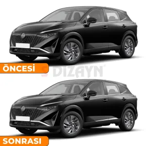 Drs Tuning Nissan Qashqai Krom Yan Kapı Çıtası 4 Prç 2021 Üzeri (Mat Krom) - Görsel 5