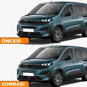 Drs Tuning Peugeot Rifter Makyajlı Krom Ön Tampon Çıtası 2 Prç 2024 Üzeri A+ Kalite - Görsel 5