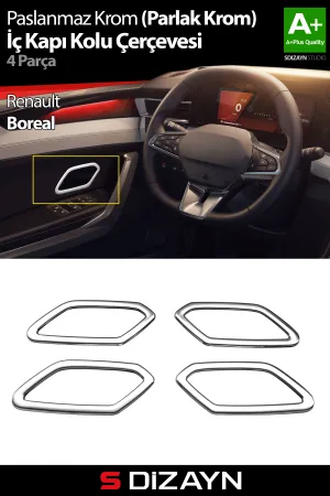 S-Dizayn Renault Boreal Krom İç Kapı Kolu Çerçevesi 4 ürününü inceleyin. Özellik, kullanım ve uyumluluk bilgilerini ürün sayfasından kontrol edin.