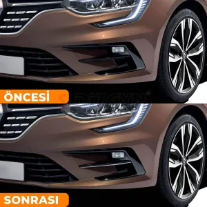 Drs Tuning Renault Megane 4 Makyajlı Krom Sis Çıtası 2 Prç 2020 Üzeri A+ Kalite - Görsel 5
