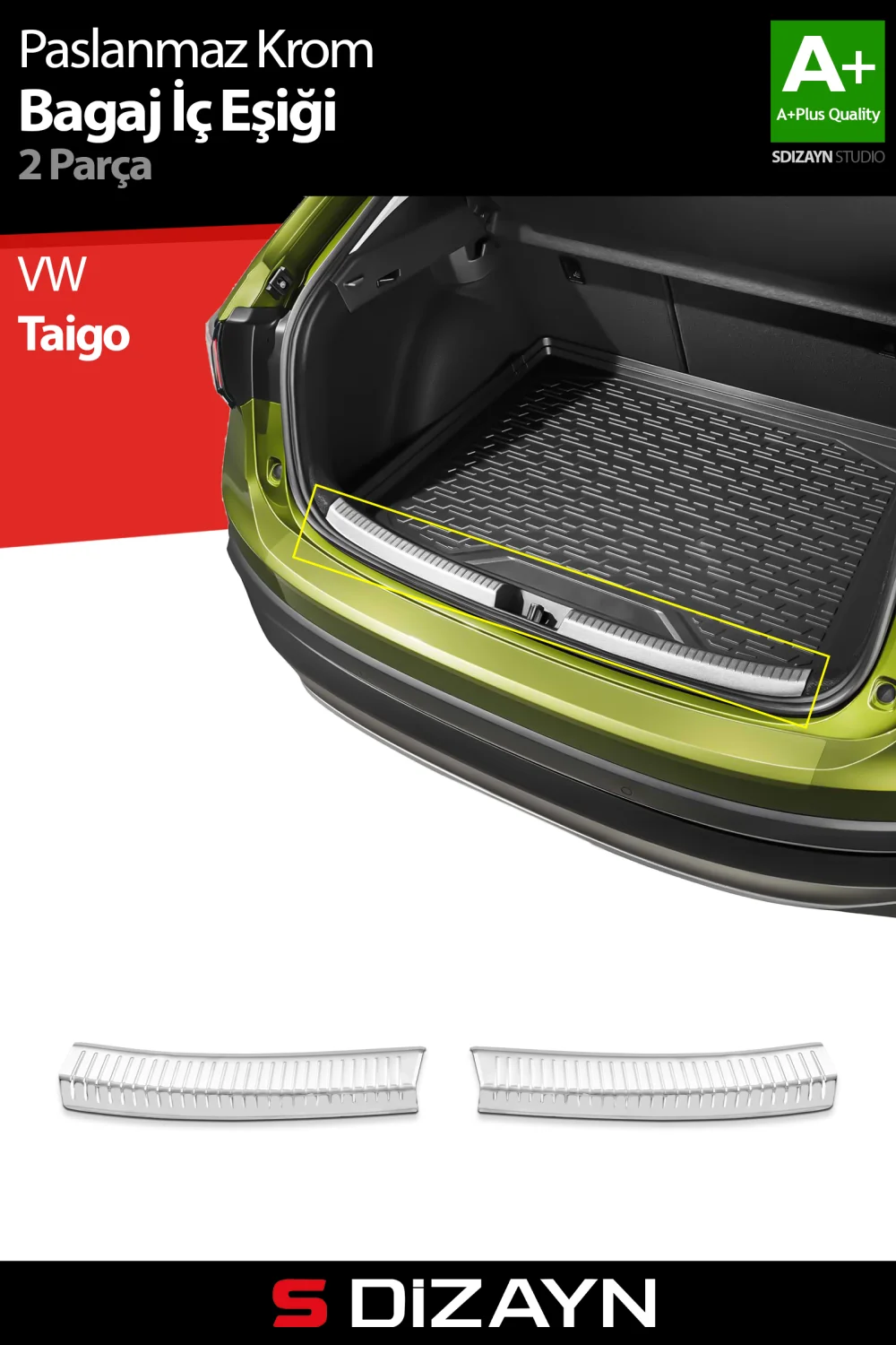 Drs Tuning VW Taigo Krom Bagaj İç Eşiği 2 Prç. 2020 Üzeri A+ Kalite