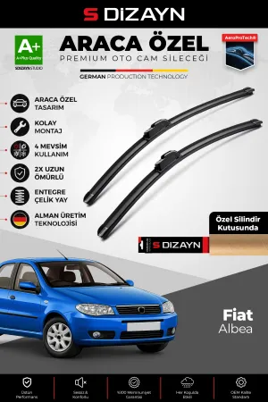 Fiat Albea Ön Cam Silecek Seti 2002-2012 Premium Araca Özel 55-45 Cm  A+ Kalite