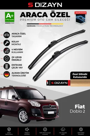 Fiat Doblo 2 Ön Cam Silecek Seti 2010-2022 Premium Araca Özel 60-40 Cm  A+ Kalite