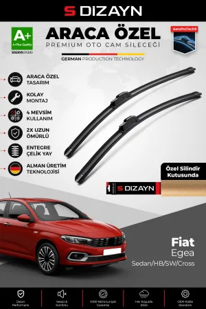 Fiat Egea Ön Cam Silecek Seti 2015 Üzeri Premium Araca Özel 65-40 Cm  A+ Kalite