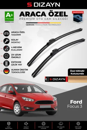 Focus 3 Ön Cam Silecek Seti 2011-2019 Premium Araca Özel 70-70 Cm  A+ Kalite