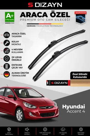 Hyundai Accent Ön Cam Silecek Seti 2010-2018 Premium Araca Özel 65-40 Cm  A+ Kalite