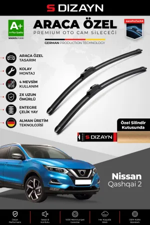 Nissan Qashqai 2 Ön Cam Silecek Seti 2013-2021 Premium Araca Özel 65-43 Cm  A+ Kalite