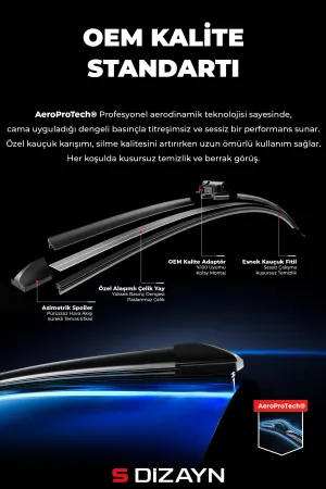 Opel Astra L Ön Cam Silecek Seti 2021 Üzeri Premium Araca Özel 60-40 Cm  A+ Kalite - Görsel 2