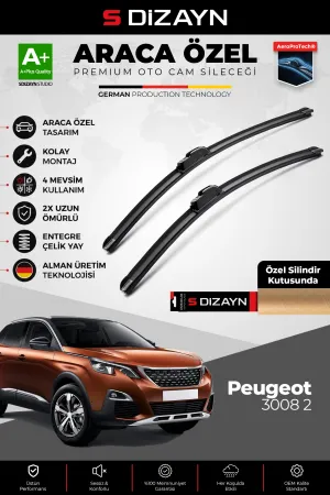 Drs Tuning Peugeot 3008 2 Ön Cam Silecek Seti 2016-2023 Premium Araca Özel 70-40 Cm  A+ Kalite