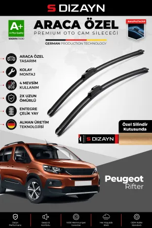 Drs Tuning Peugeot Rifter Ön Cam Silecek Seti 2019 Üzeri Premium Araca Özel 65-43 Cm  A+ Kalite