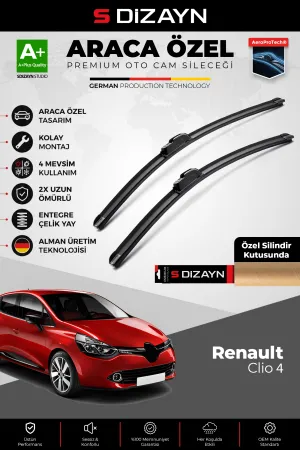 Renault Clio 4 Hb Ön Cam Silecek Seti 2012-2019 Premium Araca Özel 65-35 Cm  A+ Kalite