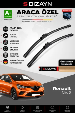 Renault Clio 5 Hb Ön Cam Silecek Seti 2019-2025 Premium Araca Özel 70-30 Cm  A+ Kalite