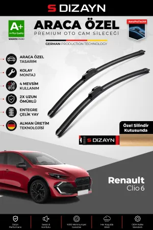 Renault Clio 6 Hb Ön Cam Silecek Seti 2025 Üzeri Premium Araca Özel 70-30 Cm  A+ Kalite