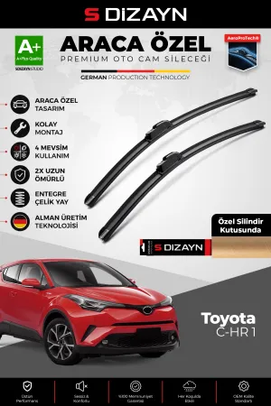 Toyota C-Hr Ön Cam Silecek Seti 2016-2023 Premium Araca Özel 65-40 Cm  A+ Kalite