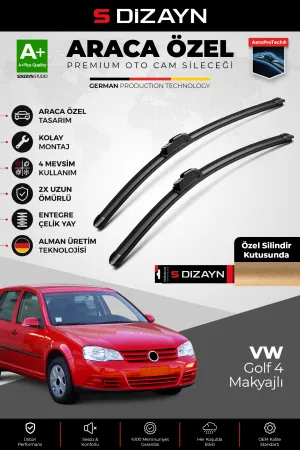 Drs Tuning Golf 4 Makyajlı Ön Cam Silecek Seti 2002-2004 Premium Araca Özel 53-48 Cm  A+ Kalite