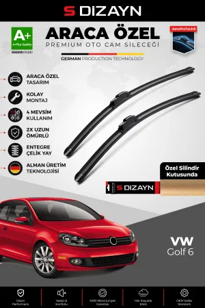 Drs Tuning Golf 6 Ön Cam Silecek Seti 2008-2012 Premium Araca Özel 60-48 Cm  A+ Kalite