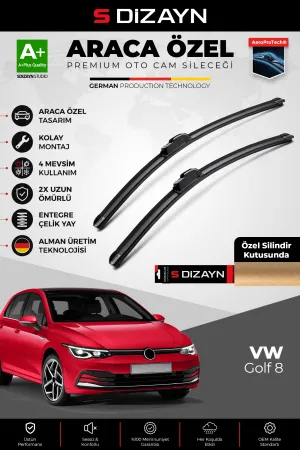 Drs Tuning Golf 8 Ön Cam Silecek Seti 2020 Üzeri Premium Araca Özel 65-45 Cm  A+ Kalite