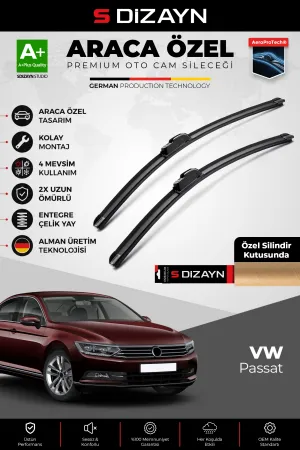 Drs Tuning Passat B8 Ön Cam Silecek Seti 2015-2024 Premium Araca Özel 65-48 Cm  A+ Kalite