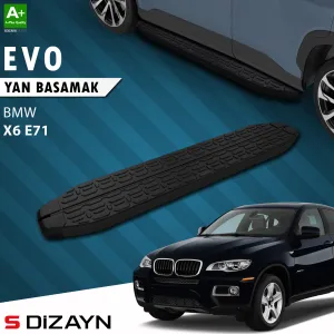 S-Dizayn Bmw X6 E71 Evo Siyah Yan Basamak 193 Cm 2008-2014 A+ Kalite thumb 1