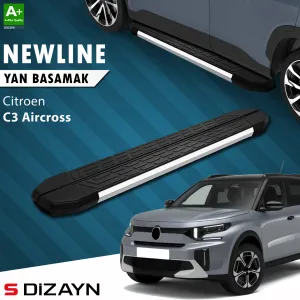 Citroen C3 Aircross 2024-Günümüz (CC24) uyumlu 2 NewLine Krom Yan Basamak 183 Cm 2024 Üzeri A+ Kalite modelleri DRS Tuning'de. Kaliteli malzeme, hızlı kargo ve