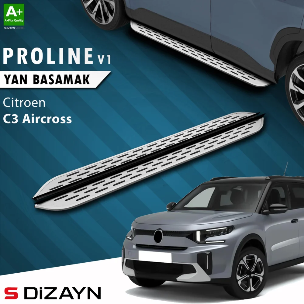 Citroen C3 Aircross 2 OEM Still Pro V1 Aluminyum Yan Basamak 183 Cm 2024 Üzeri A+ Kalite